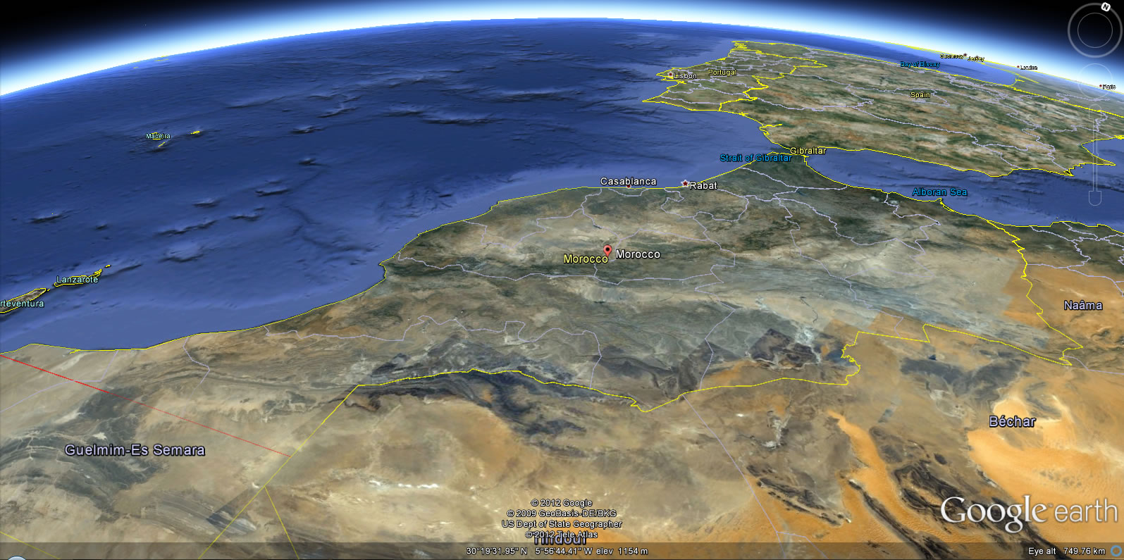 maroc terre carte